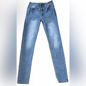 Fashion Nova Womens Juniors Size 1 Light Blue Skinny Jeans Style 90164